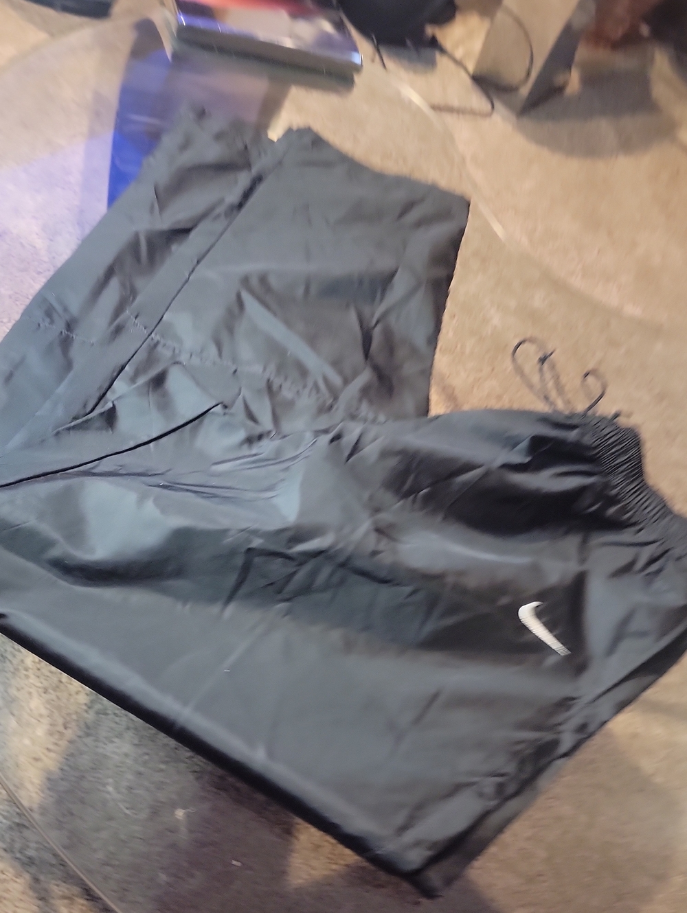 Nike Black Men's Jogger Sweatpants with White Nike Swoosh